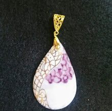 Load image into Gallery viewer, Gold and Purple Tear Drop Pendant