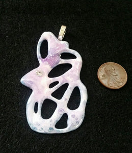 One Of A Kind Hand Made Porcelain Pendant