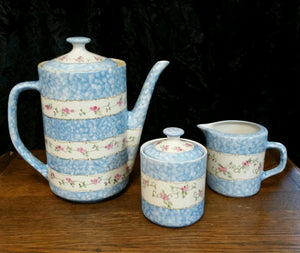Hand Painted Teapot Set With Miniature  Roses