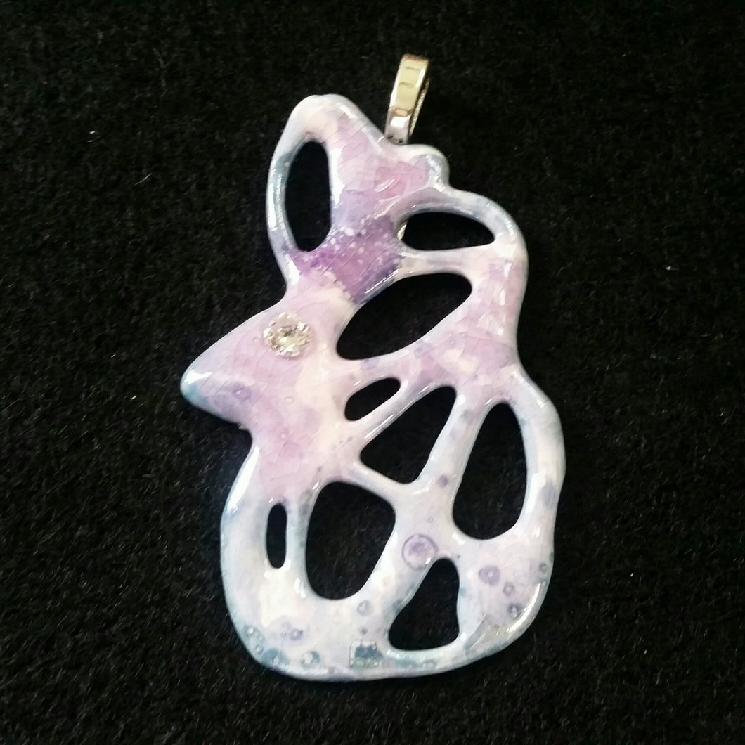 One Of A Kind Hand Made Porcelain Pendant