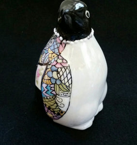 Hand Painted Porcelain Penguin with Swarovski Crys