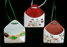 Load image into Gallery viewer, Hand Painted Porcelain Christmas Envelope  Ornament