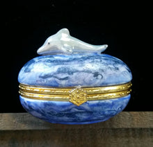 Load image into Gallery viewer, Oval Dolphin Trinket Box